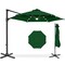 Best Choice Products 10ft 360° Rotating Cantilever Easy Auto Open Patio Umbrella w/ Solar LED Lights